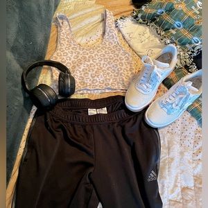 Adidas - Black and Grey Track Pants